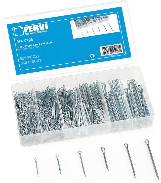 Fervi - splinte sortiment 555TLG federsplinte federstecker 0294