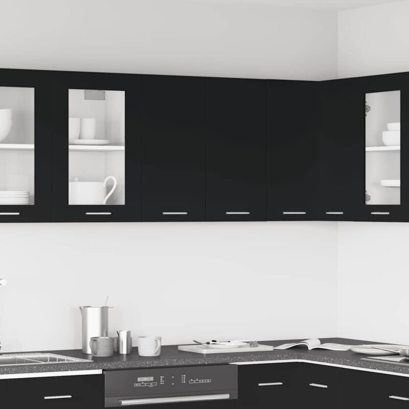 Maison Exclusive Hängeschrank Lyon Schwarz 60x31x60 cm