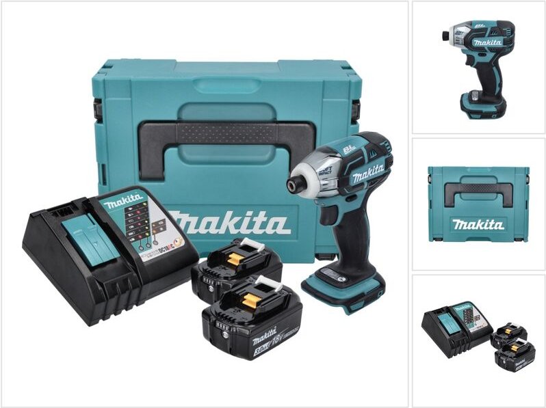 Dts 141 rfj Akku Impulsschrauber 18 v 40 Nm 1/4' Brushless + 2x Akku 3,0 Ah + Ladegerät + Makpac - Makita