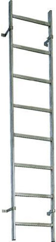 Zarges Schachtleiter 300mm lichte Breite Edelstahl, 12 Sprossen