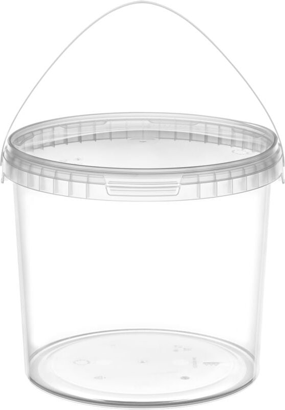 Garronda Eimer mit Deckel 8 L für die Lagerung von Lebensmittel- und Chemischen Produkten 1 Stück Transparent GD-0072