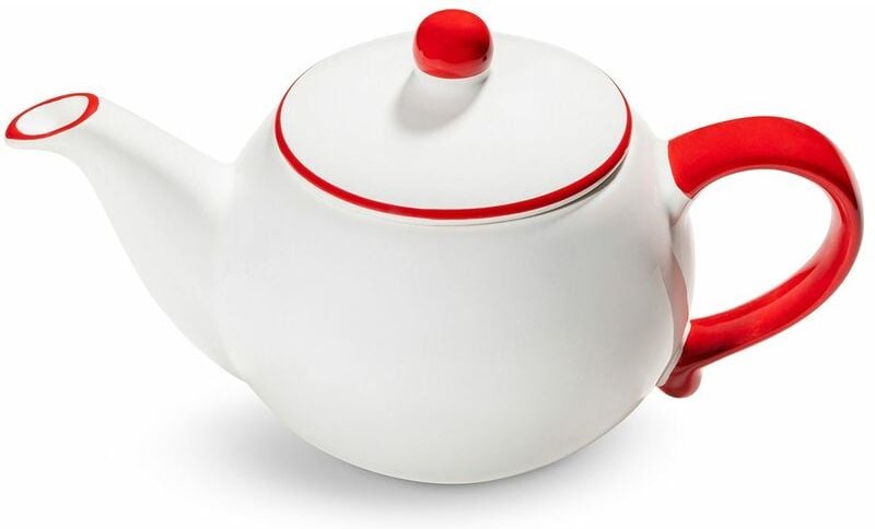 Gmundner Keramik - Rubinroter Rand, Teekanne 0,5L