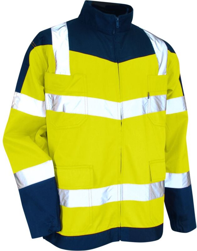 Arbeitsjacke zweifarbig HV PRECAUTION - MARINE/GELB NEON 3XL - 7