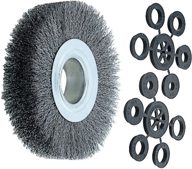 Draht-Rundbürste Stahldraht 0,30 / 0,35 mm, Bürsten-⌀xBesatzbreite: 178X32 mm - Lessmann