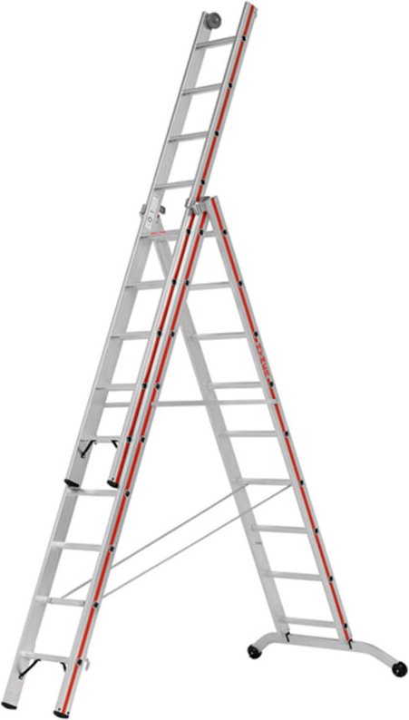 Stufen-Mehrzweckleiter 3-teilig, 2 x 6 Sprossen - Hymer