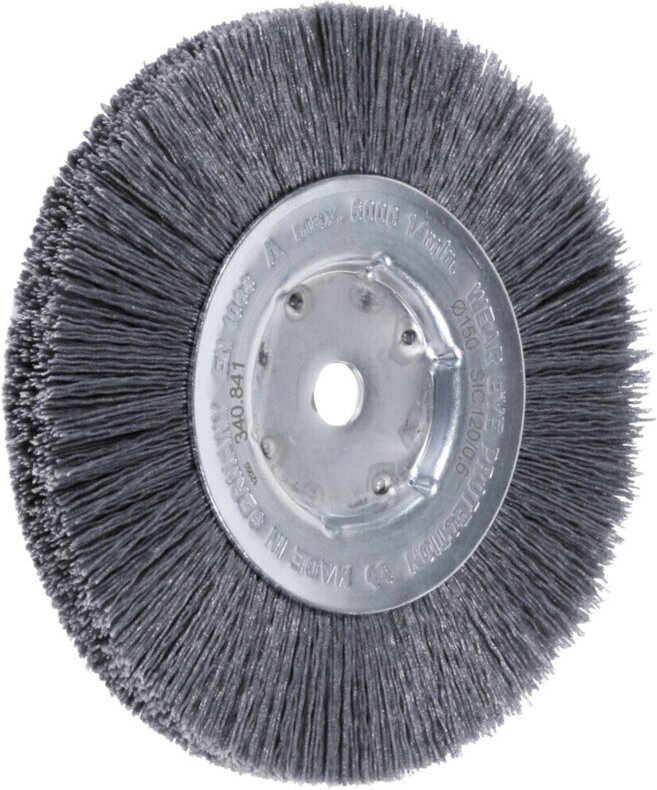 Lessmann Einreihige Rundbürste mikroabrasiv 0,6 mm, SiC 120, Bürsten-⌀xBürstenbreite: 150X14 mm