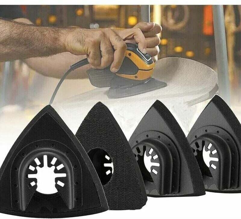 Schleifplatte für Deltaschleifer, 4 Stück, Universal-Schleifpad für Fein Bosch Parkside Ryobi Worx Workzone Zubehör (90 ...