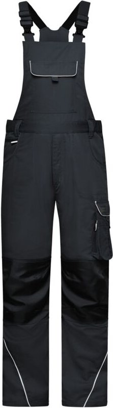 James&nicholson - funktionelle Latzhose JN879 Gr. 102 carbon