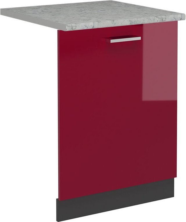 Vicco - Geschirrspülblende R-Line, Bordeaux Hochglanz, 60 cm , ap Marmor