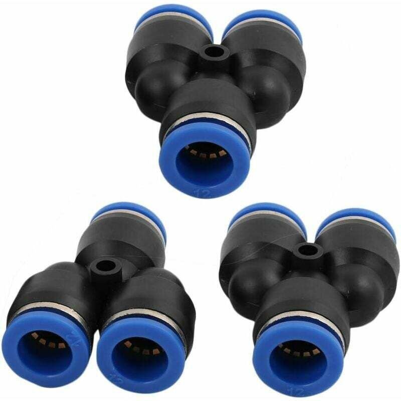 Stück 12 mm Durchmesser Y-Typ 3-Wege-Schlauchrohr Pneumatik-Luft-Schnellmontage-Druckanschluss