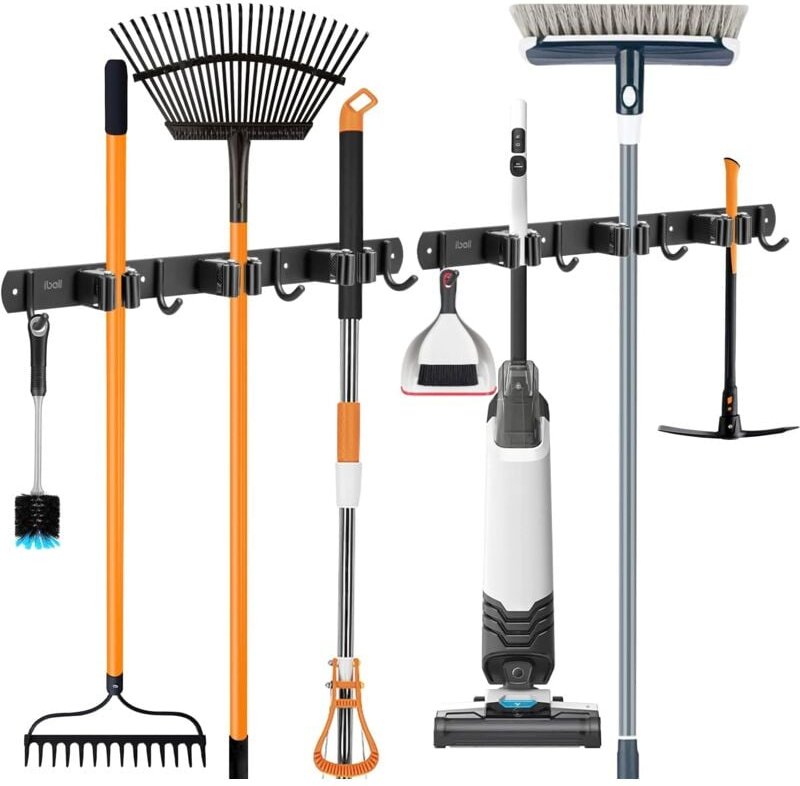 Thumbnail - 2 Stück Besenhalterung Wand, Gerätehalter Edelstahl Gartengerätehalter Wandhalterung, Mopphalter Selbstklebend Werkzeugh...