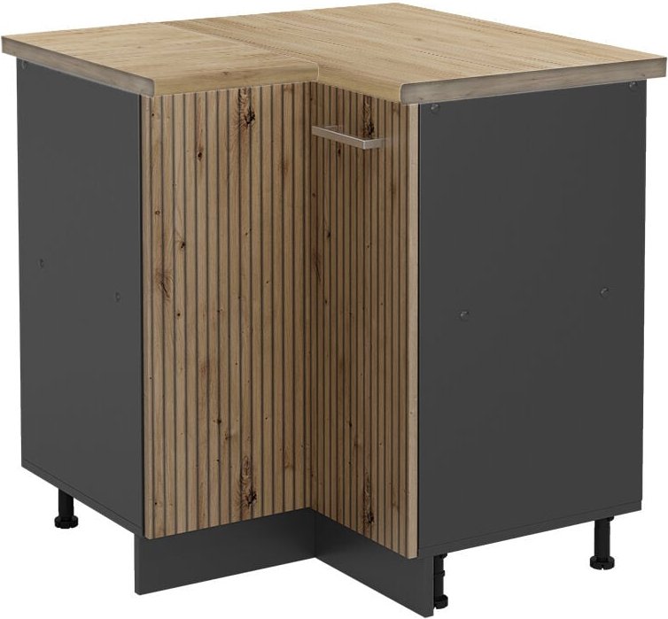 Vicco - Eckunterschrank R-Line, Artisan-Eiche, 75.6 cm, ap Eiche