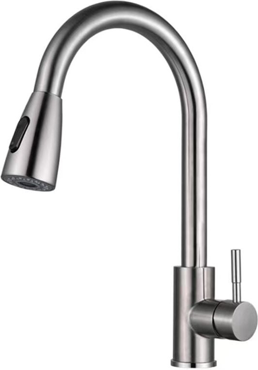 Küchenarmatur mit hohem Bogen, Einhebelmischer, ausziehbarer Sprüher für Wohnmobile, Küchenarmatur, moderner Einhebelmis...