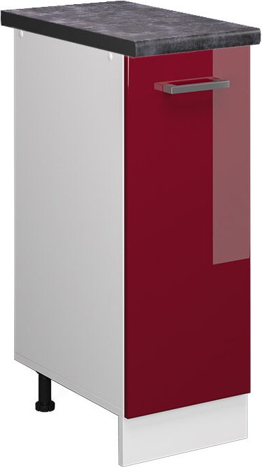 Apothekerschrank R-Line, Bordeaux Hochglanz, 30 cm , AP Anthrazit, Vicco