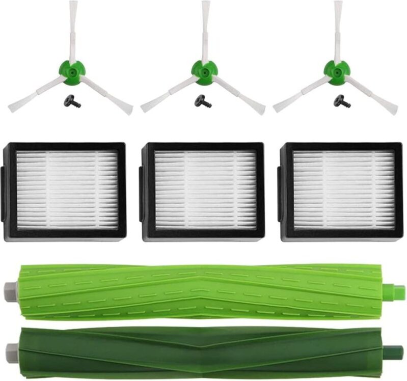 Zubehörteilesatz kompatibel mit Filtern und Bürsten der Serien i3/i3+/i4/i7/i7+/E5/E6/E7 für Staubsauger