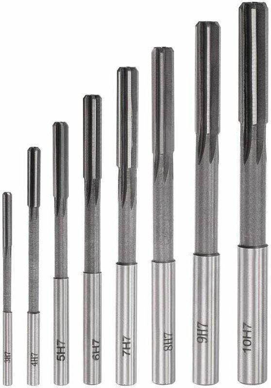 Reibahlenfutter-Set, Maschinendrehmaschine, Fräser, gerade Nut, Fräser, Schnellarbeitsstahl, H7-Toleranz (3 mm, 4 mm, 5 ...