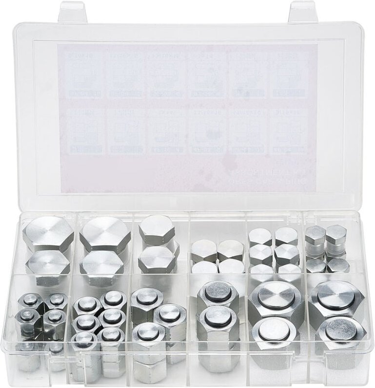 Thumbnail - Mophorn 72-teiliges ORFS-Hydraulikfittings-Set, O-Ring-Gleitringdichtungs-Fitting-Kit, Hydraulikschlauch- und Rohrfittin...