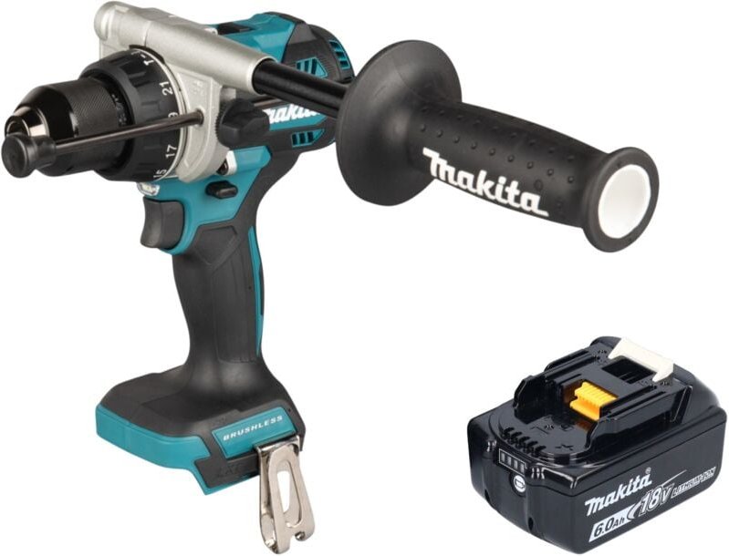 Makita DHP 492 G1 Akku Schlagbohrschrauber 18 V 141 Nm Brushless + 1x Akku 6,0 Ah - ohne Ladegerät