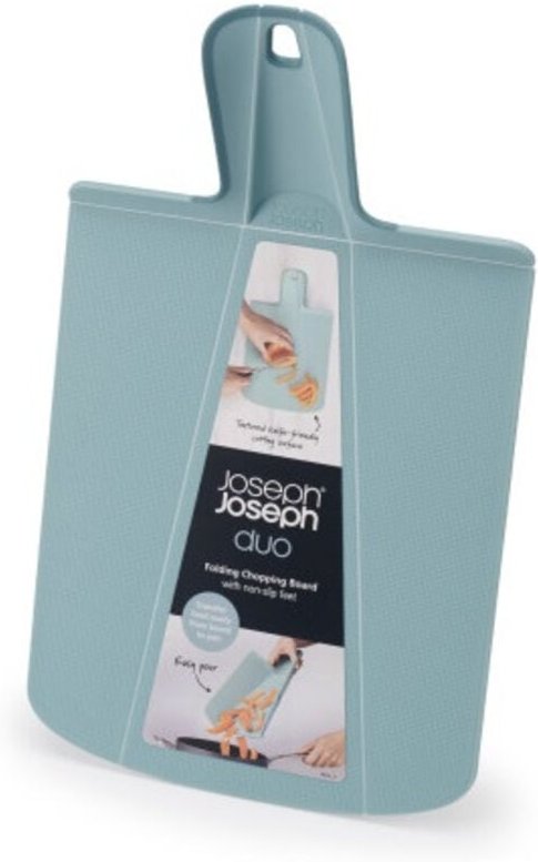 Klappbares Schneidebrett deJosephJoseph Joseph Duo Blau, Küche, rutschfest, kompaktes Design, robust, einfache Lagerung,...