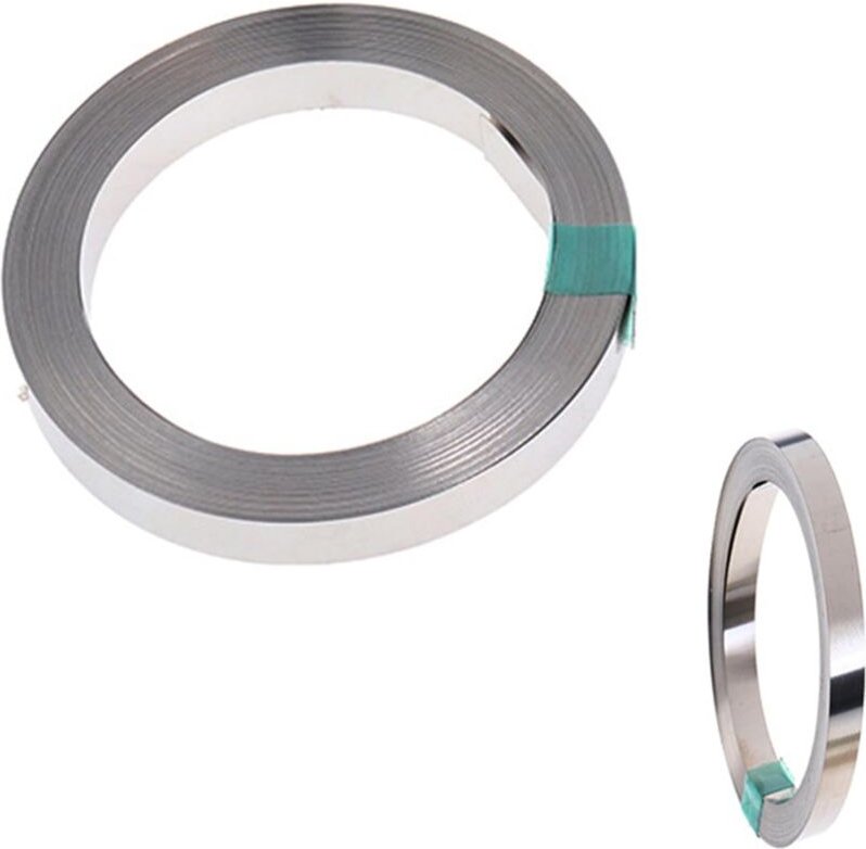 Dolaso - 1 Rolle Nickelband 0,15 mm x 8 mm x 10 m, Nickelstreifen, Nickelplatten-Schweißzubehör für Punktschweißmaschine...