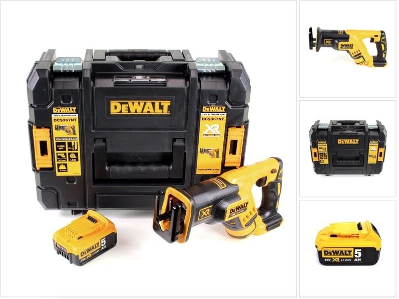 Thumbnail - Dcs 367 nt Akku Reciprosäge Säbelsäge 18V Brushless + 1x Akku 5,0Ah + tstak - ohne Ladegerät - Dewalt