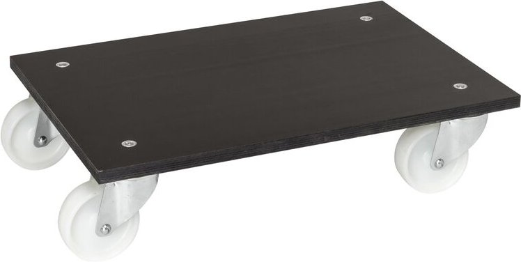 Kongamek Schwerlast- Rollwagen 600x400x140mm aus MDF, braun mit gummiüberzug, 4 Lenkrollen und 300kg Tragkraft