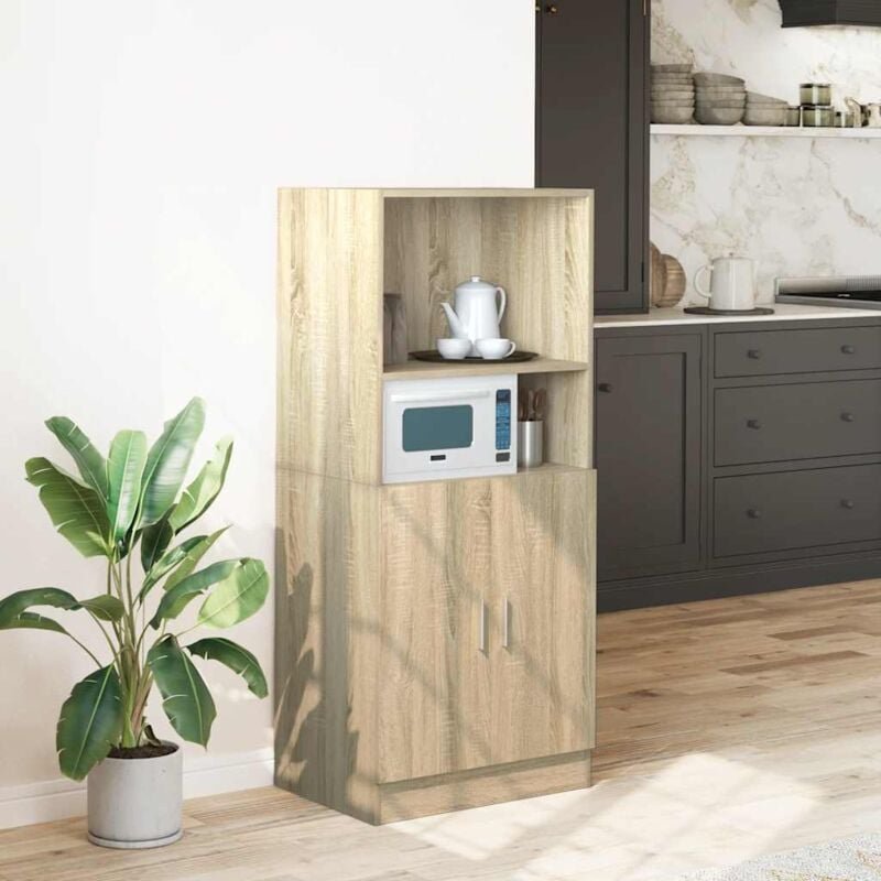 Küchenschrank Sonoma-Eiche 57x41,5x131,5 cm Holzwerkstoff - Vidaxl