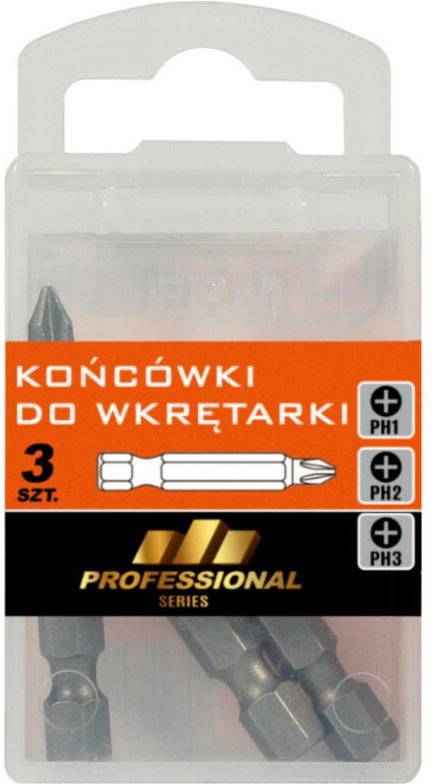 Schraubendreher-Bit 50 Mm 3 Stk. Ph1, Ph2, Ph3 - E-400-0377