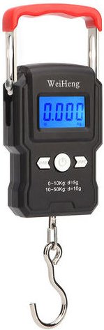 Aiperq - Hängehakenwaage, doppelte Präzision, LCD-Hintergrundbeleuchtung, 50 kg / 5 g