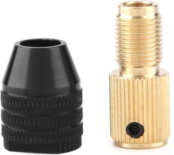 Aougo - Mini-Selbstspannfutter, Mini-Elektrobohrfutter, Spannkapazität 0,3–3,4 mm (2 mm Loch), Mini-Elektrobohrzubehör-S...
