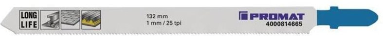 Thumbnail - Stichsägeblatt Gesamtlänge 132 mm Zahnteilung 1 mm bim