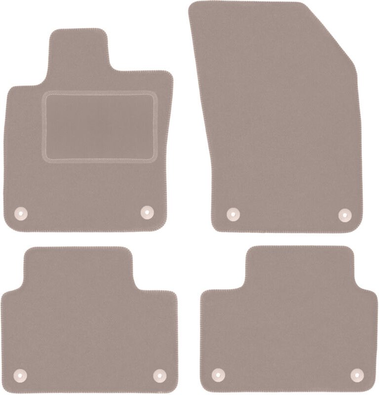 Beige Veloursmatten für: Volvo V60 II Kombi (2018-)