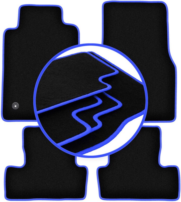 CARLUX-BLUE Autofußmatten für: Ford Mustang MK5 Coupé (2004-2014)