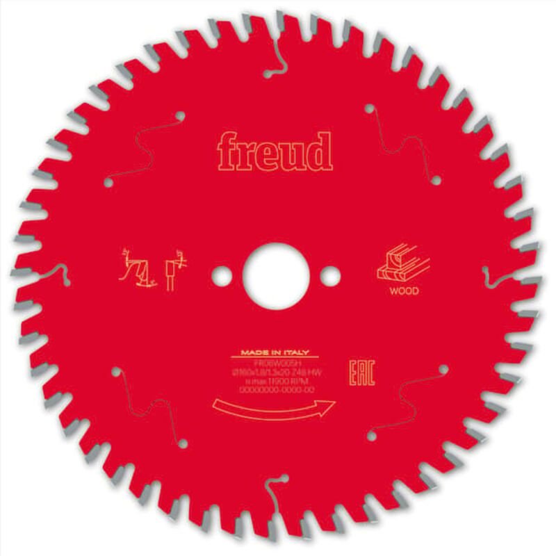 Sägeblatt für kabelgebundene/kabellose Handkreissäge Freud 160 1,8/1,3 AL20 Z48 ba 5° - F03FS09677 -FR06W005H