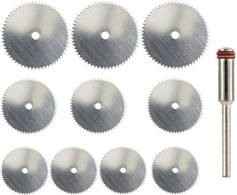 Kreissägescheiben-Set, Edelstahl, Mini-Sägescheibe, Sägebohrer, Rotationswerkzeug, Drehbohrer, 11-teilig