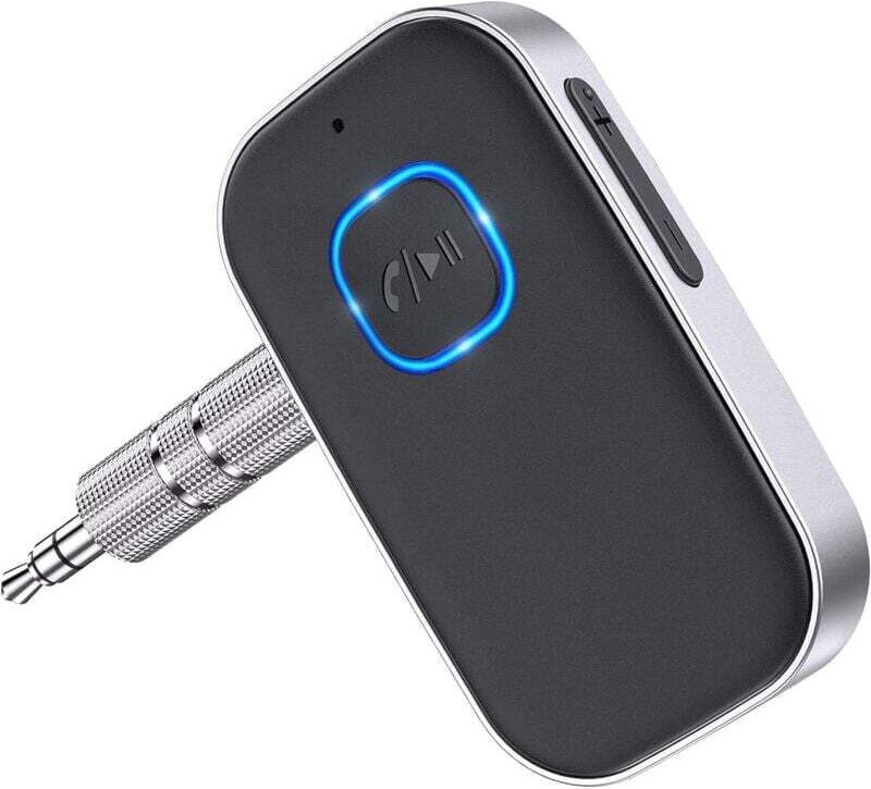 Bluetooth 5.0 Autoempfänger, 3,5-mm-AUX-Buchse, Bluetooth-Autoadapter mit kabelloser Geräuschunterdrückung für Autoradio...
