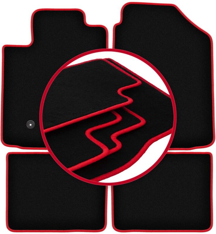 CARLUX-RED Auto-Fußmatten für: Pontiac Vibe Fließheck (2003-2008)