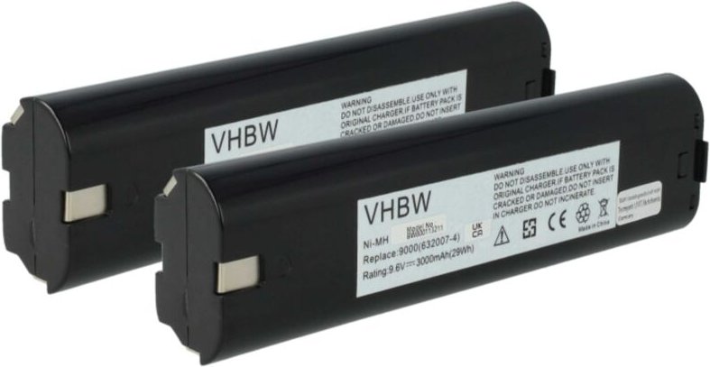 Vhbw - 2x Akku Ersatz für Makita 9600, 9034, 9033 für Werkzeug (3000 mAh, NiMH, 9,6 v)