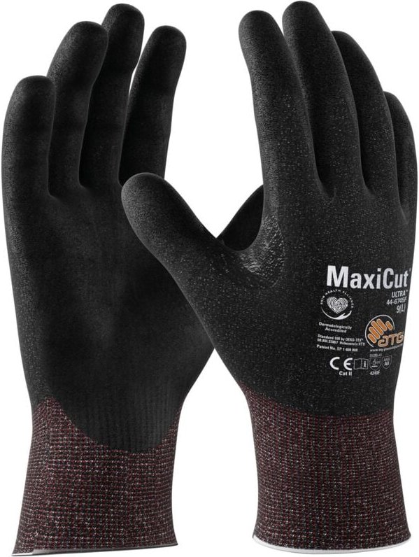 MaxiCut® Ultra™ Schnittschutz-Strickhandschuhe (44-6745F), Schwarz/Schwarz