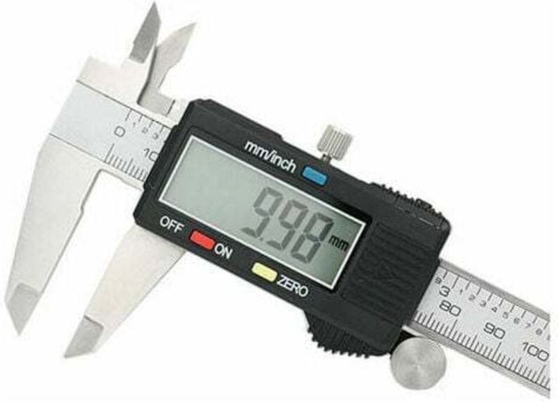 Digitaler Messschieber, elektronischer digitaler Messschieber aus Edelstahl mit großem Bildschirm, Genauigkeit 0,01 mm(0...