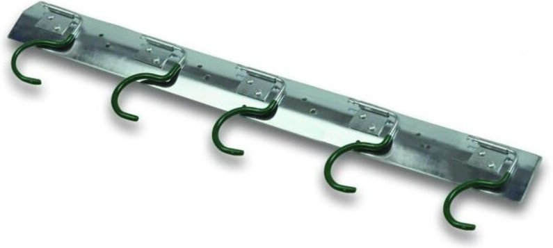 Buri - Wandhalterung Gartengeräte 5 Haken Wandbefestigung Aufbewahrung Werkzeuge Besen