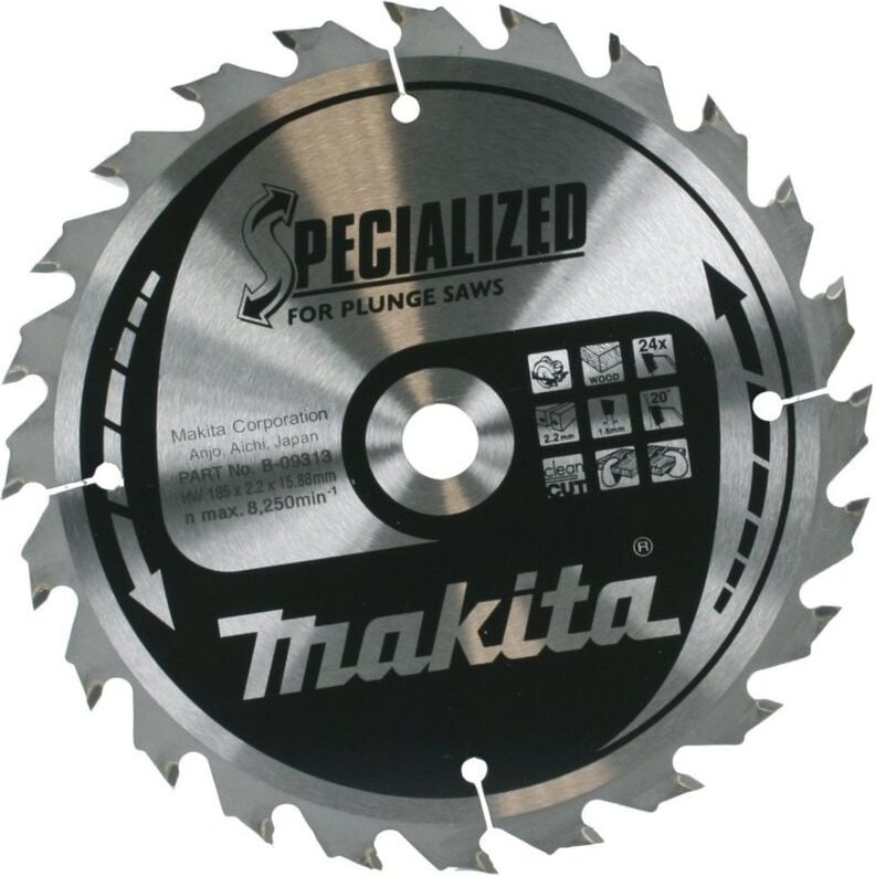 HM-Sägeblatt 185x15,88 mm, 24 Zähne - Makita