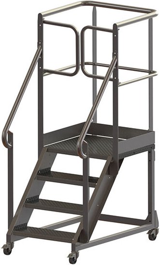 Marchepied inox 2 marches - Hauteur de travail max. 2,40m - PL600INOX-240/GCPR