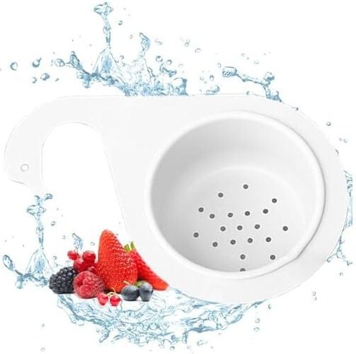 Csparkv - Spülbecken-Siebkorb in Schwanenform, 21 x 10 x 5,8 cm, Spülbecken-Siebkorb aus Edelstahl, neuestes schwarz-wei...