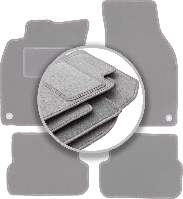 Graue Autofußmatten für: Audi A6 C6 FL Limousine, Kombi, Avant (2006-2011)