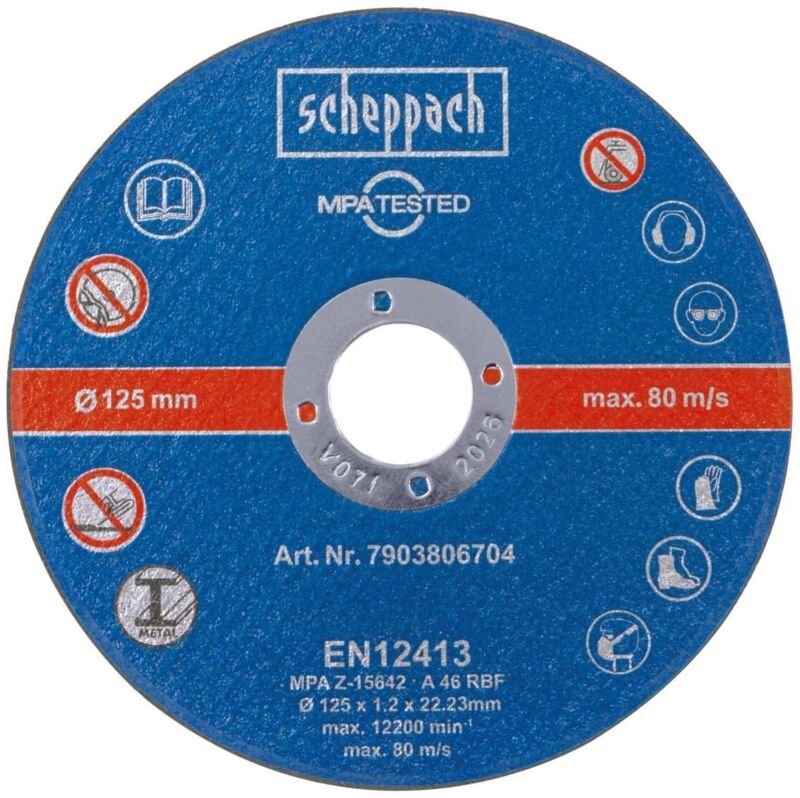 Scheppach - Trennscheiben Set 12-teilig ø 125 x 1,2 x 22,23 mm