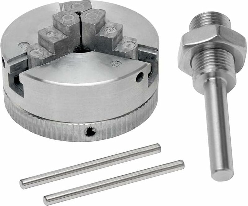 Mini-Drehmaschine - Zinklegierung Mini-Drehmaschine Dreibackenfutter M12 x 1 Handbohrfutter Meißel Pleuel Elektrowerkzeu...