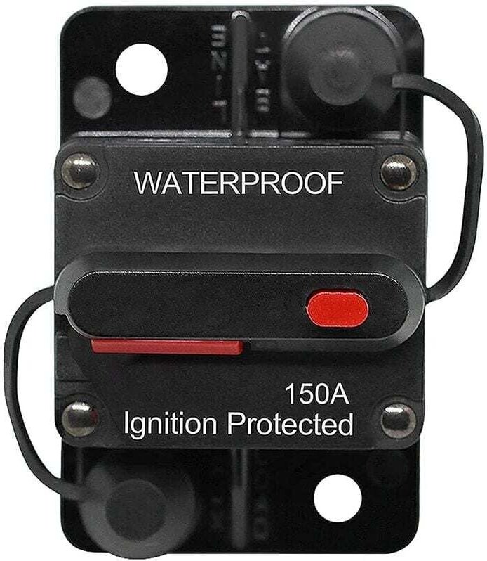 30A - 150A Auto-Leistungsschalter, DC 12V - 48V wasserdichter Leistungsschalter mit manueller Rückstellung für Auto, Aut...