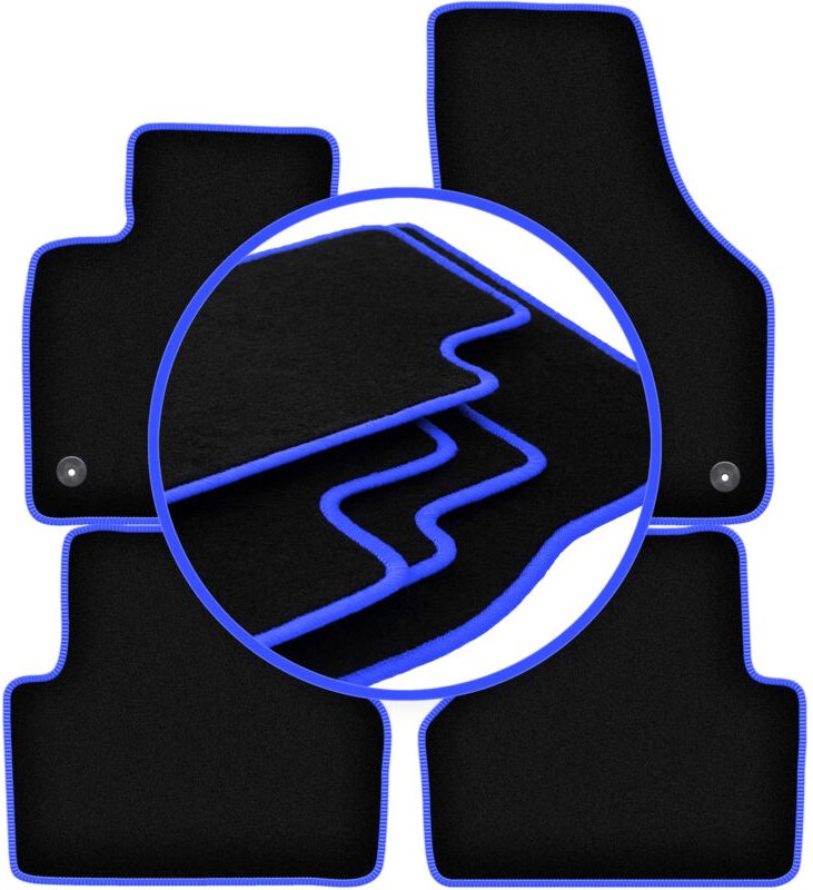CARLUX-BLUE Autofußmatten für: Audi Q3 I 8U SUV (2011-2018)