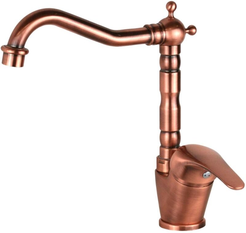 Pollini Acqua Design - Kupferfarbener Küchenmischer mit verstellbarem Auslauf Pollini England MXBMC5TR3RA Kupfer